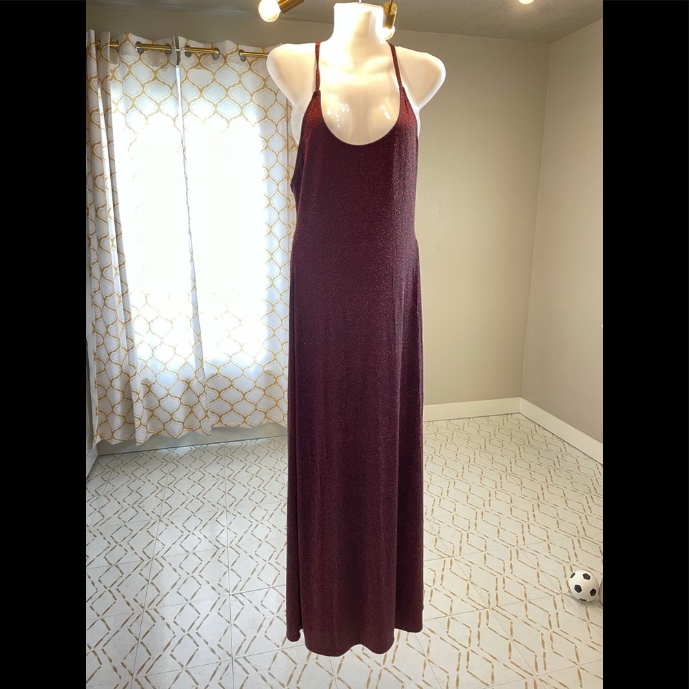 Nwot Superdown Floor Length Curve Hugging Dress G… - image 7